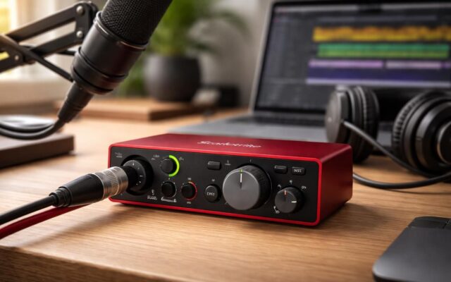 découvrez la focusrite scarlett solo 4e génération, l'interface audio compacte et performante qui séduit les musiciens et producteurs par sa qualité sonore exceptionnelle et sa simplicité d'utilisation.