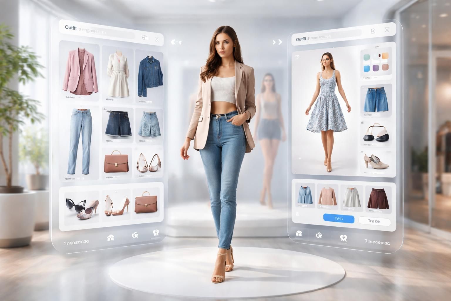 découvrez outfit.fm, la cabine d’essayage virtuelle intelligente alimentée par l’ia, accessible directement depuis votre navigateur pour essayer vos tenues en toute simplicité.