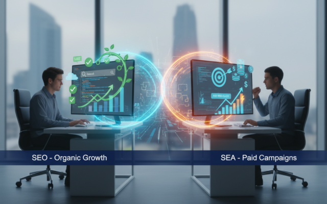 découvrez comment le seo et le sea, bien que différents dans leurs méthodes, s'associent pour atteindre des objectifs communs en marketing digital.