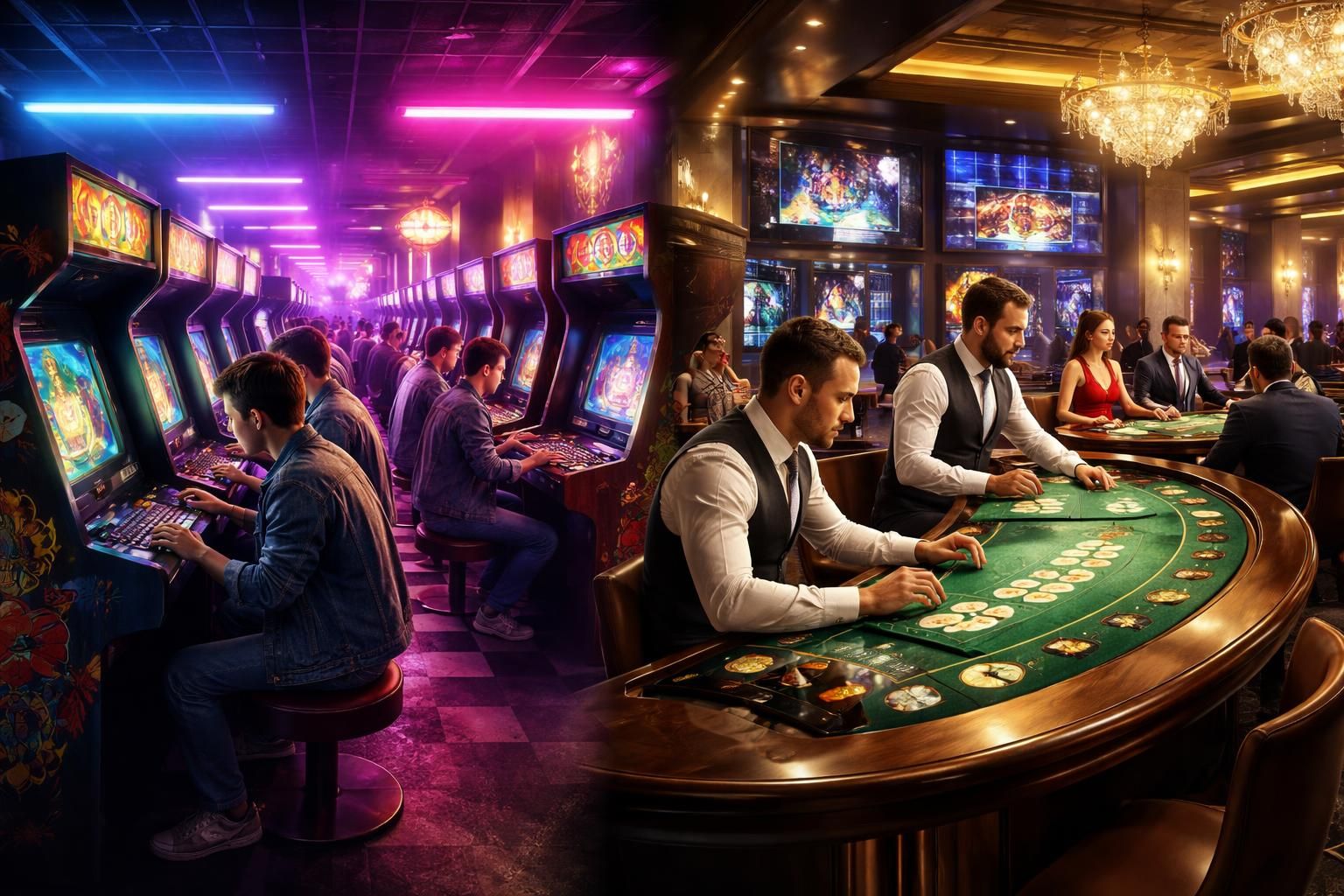 découvrez l'évolution fascinante du jeu en ligne, des machines d'arcade classiques aux tables en direct interactives, combinant nostalgie et technologie moderne pour une expérience unique.